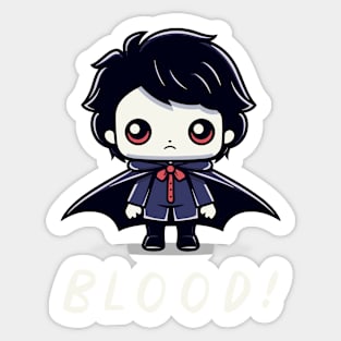 Blood! - Kid Vampire Sticker